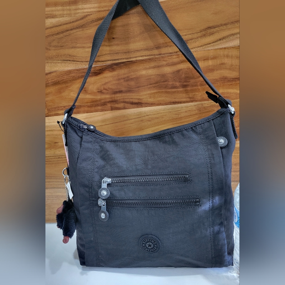 KIPLING BAG BLACK CROSSBODY & SHOULDER NEW MEDIUM PURSE BELAMMIE - Picture 16 of 17
